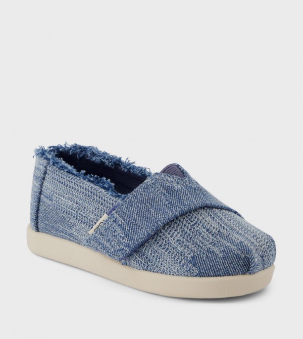 ALPARGATA CLASSIC Frayed Denim Slip-On Shoes