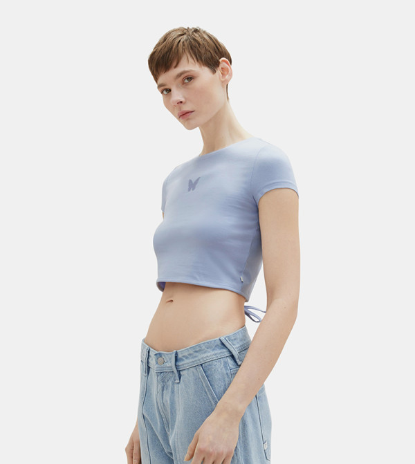 Cut-Out Back Crop Top