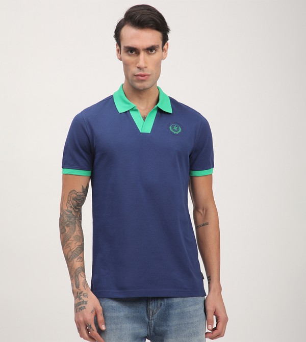 Logo Embroidered Short Sleeves Polo T-Shirt