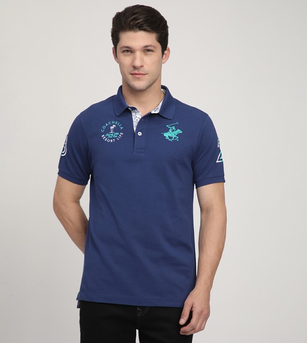 Logo Embroidered Short Sleeves Polo T-Shirt