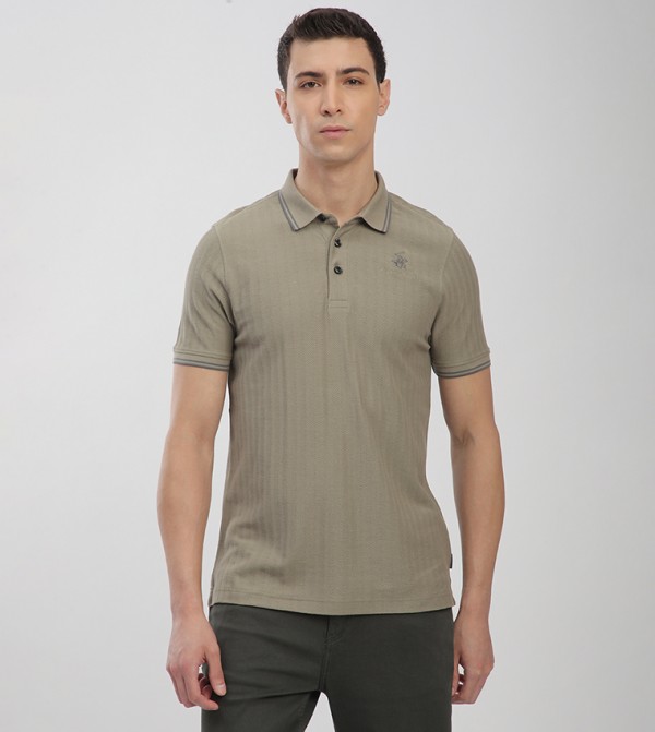 Logo Embroidered Short Sleeves Polo T-Shirt