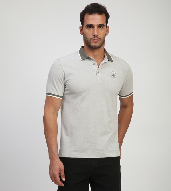Logo Embroidered Short Sleeves Polo T-Shirt