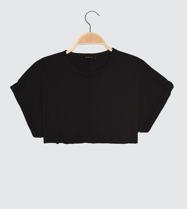 ICHI T-shirt in gebreide look, model 'Mafa' in offwhite online kopen | P&C