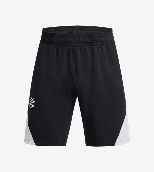 Curry Splash Elastic Waist Fleece Shorts