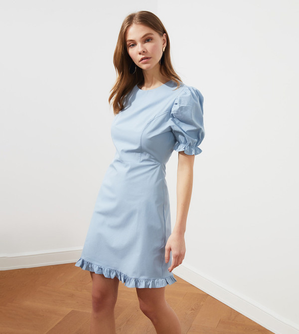 RHYS Green Balloon Sleeve Dress main image 1