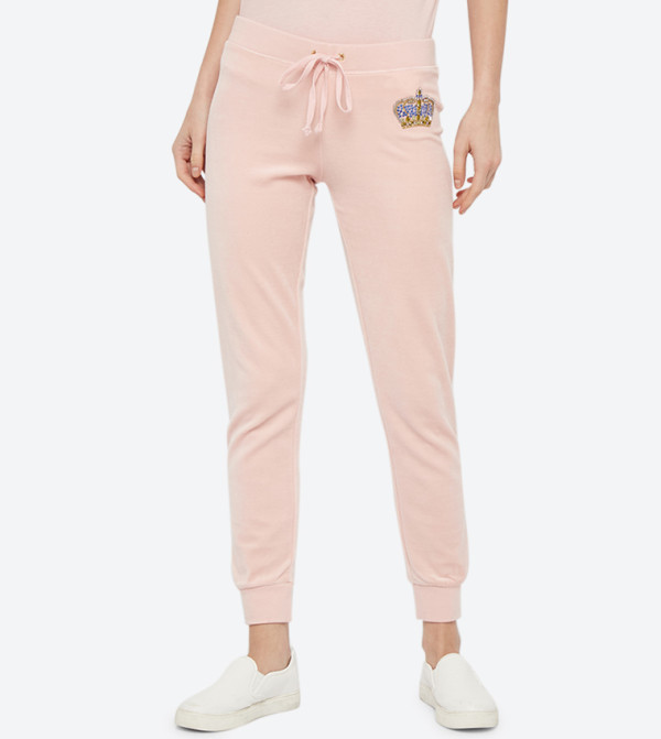 Buy Juicy Couture Luxe Crown Velour Zuma Pants Pink 148 WTKB187850