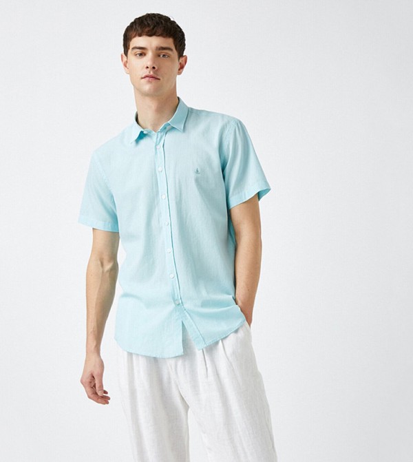 Solid Cotton Regular Fit Shirt
