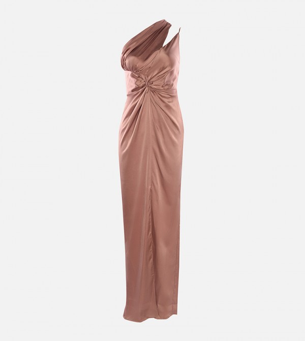 Buy Trendyol Dusty Rose Gathered Detailed Satin Evening Dress