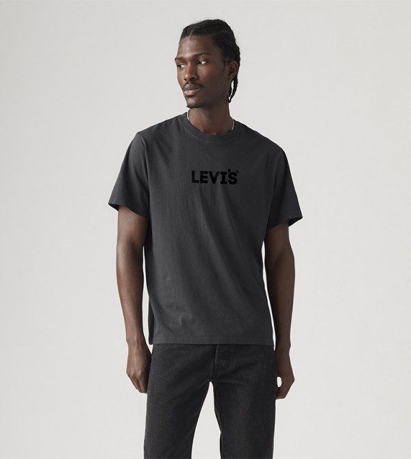 Logo Printed Short Sleeves Casual T-Shirt