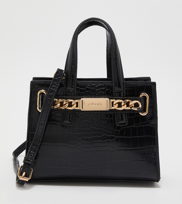 Posa Textured Satchel Handbag with Sling