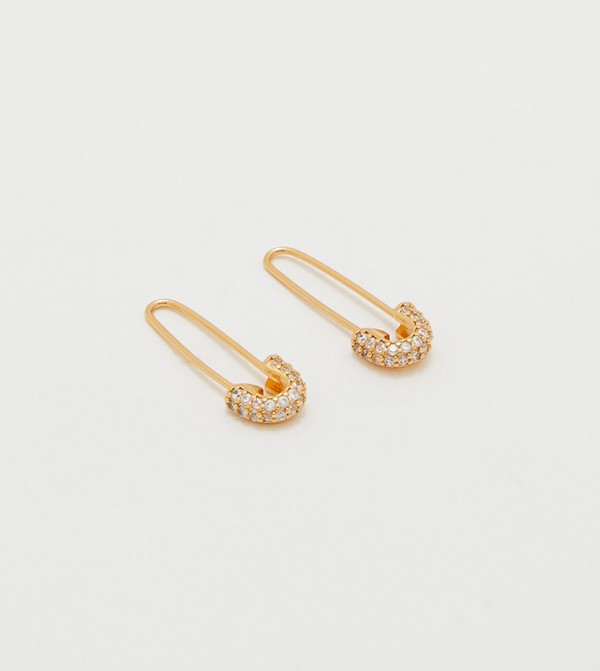 Adina's jewels safety pin on sale earrings