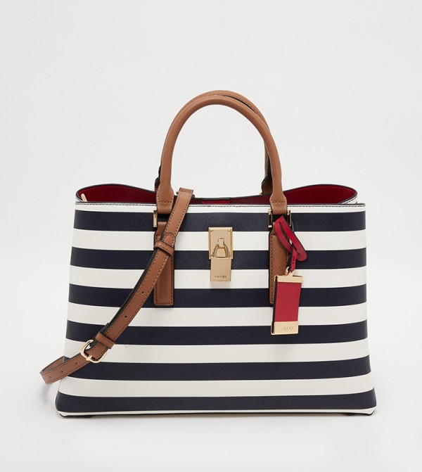 Buy Aldo AREAWIEL Striped Tote Bag With Sling In Navy 6thStreet