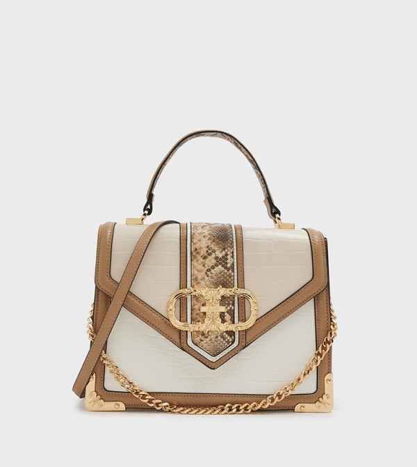 HALERENDAR Metal Accent Top Handle Bag