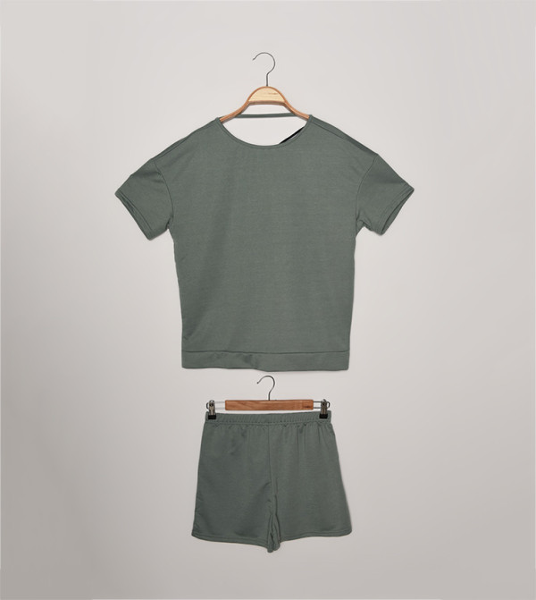 Buy Trendyol Basic Night Suit In Blue | 6thStreet Qatar