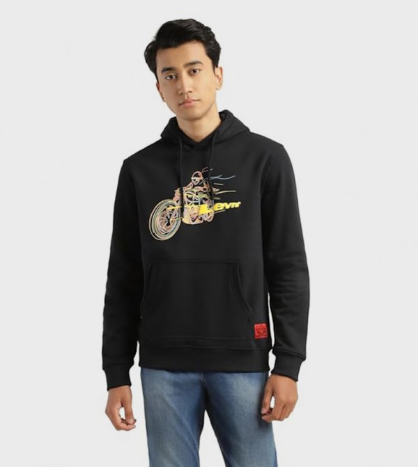 Bike Printed Long Sleeves Hoodie