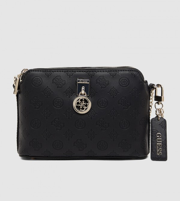 Buy Guess Dbl Zip Crossbody Black In Black 6thStreet Kuwait