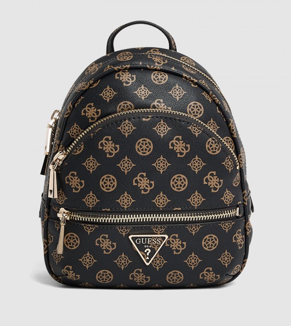 Logo Printed Front Pocket Backpack