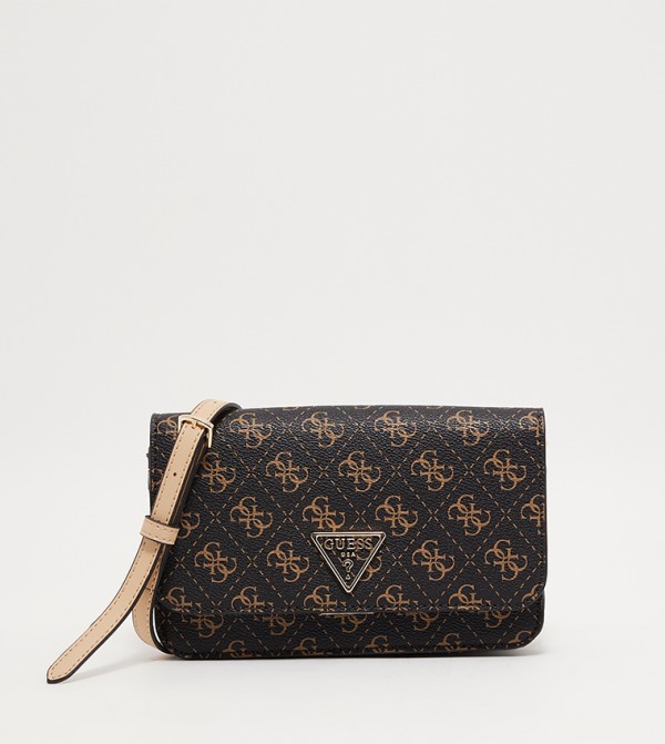 Buy Guess NOELLE Monogram Patterned Crossbody Bag In Brown | 6thStreet ...