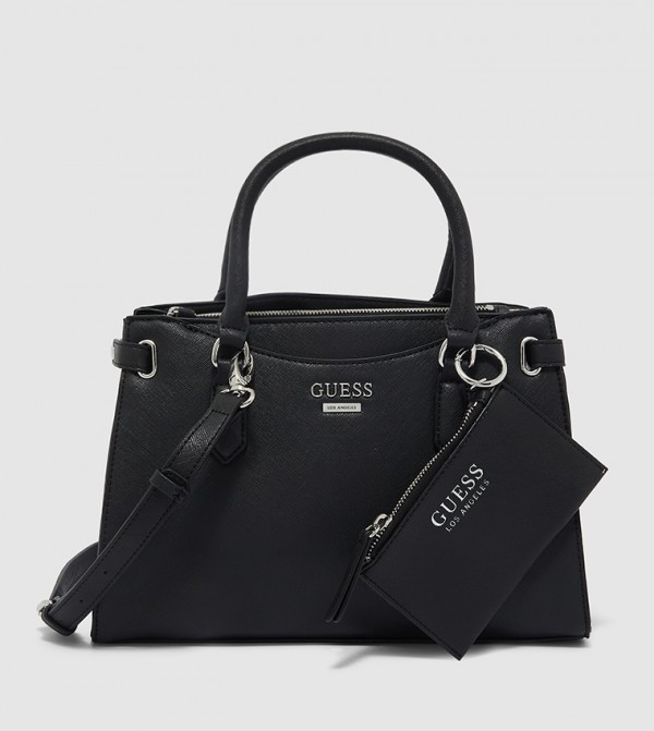 Guess black hot sale satchel bag