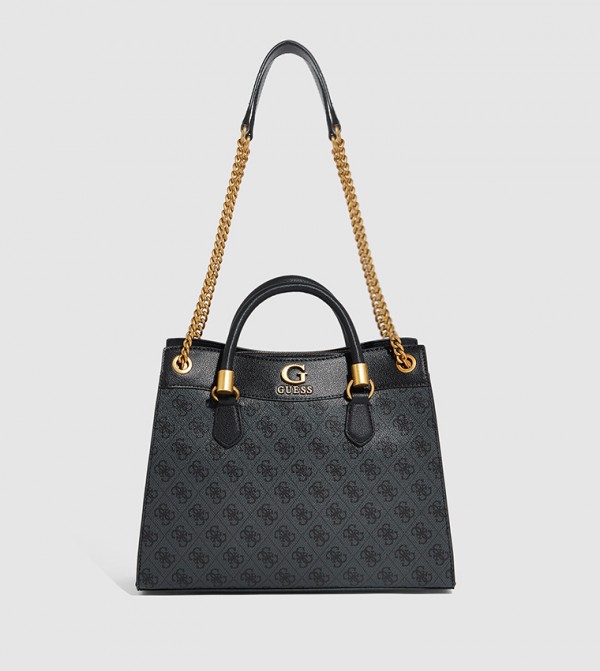 Buy Guess Monogram Patterned Satchel Bag In Grey 6thStreet Saudi Arabia