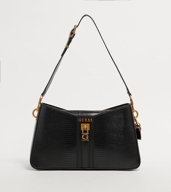 Guess black leather bag hotsell