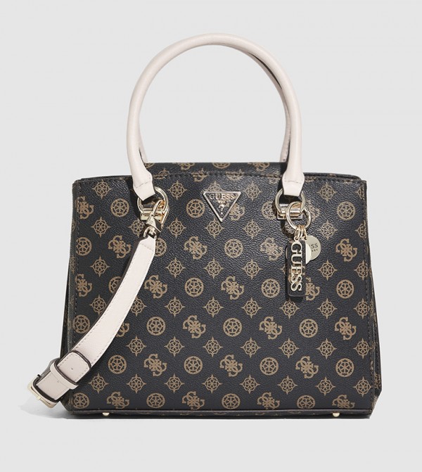 Monogram Patterned Satchel Bag