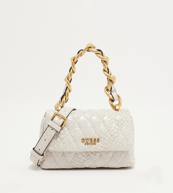 Buy Guess DEMA Quilted Mini Crossbody Bag In Cream 6thStreet Qatar
