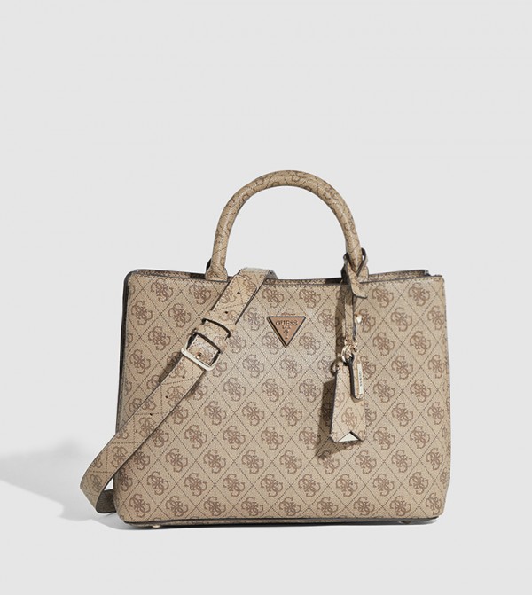 Monogram Patterned Satchel Bag