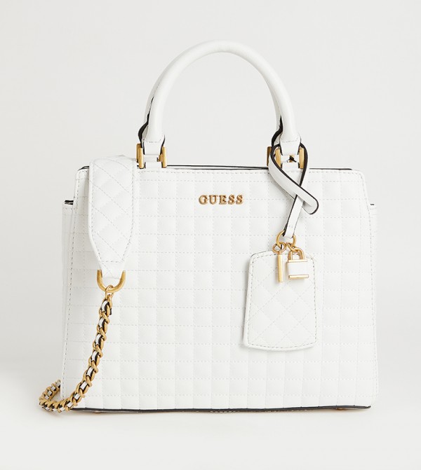 Buy Guess TIA Quilted Satchel Bag In White 6thStreet UAE