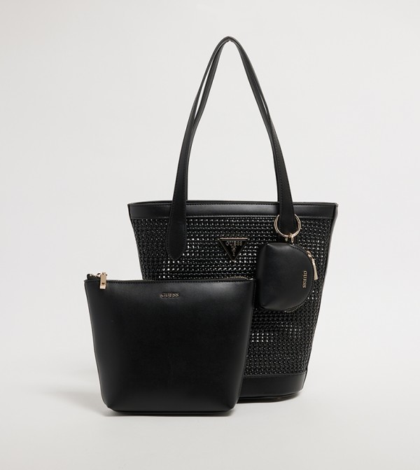 Buy Guess EMELDA Embellished Tote Bag With Pouch In Black 6thStreet UAE