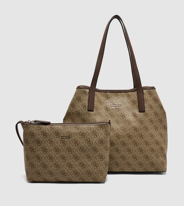 VIKKY II Logo Patterned Tote Bag Set