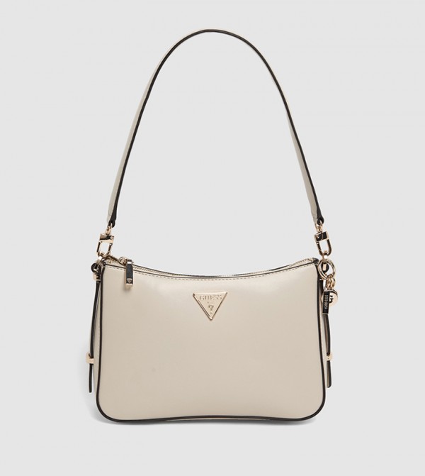 Logo Detail Zippered Shoulder Bag