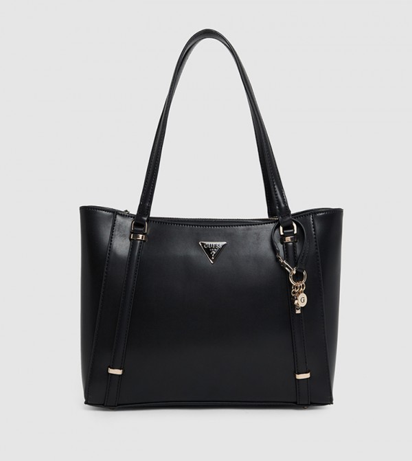 Logo Detail Zippered Tote Bag