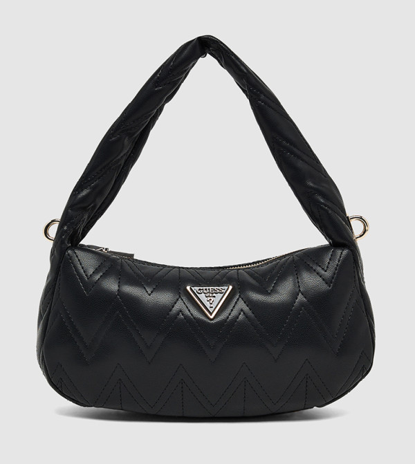 Quilted Zip Closure Shoulder Bag