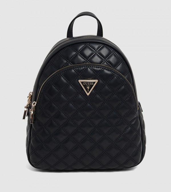 GIULLY Logo Detail Quilted Backpack