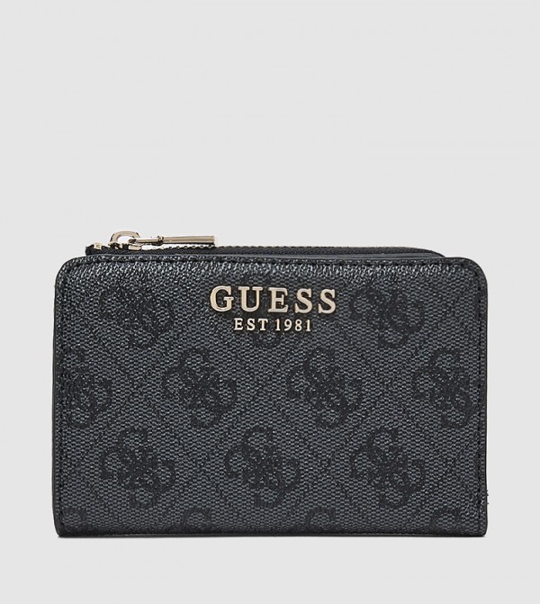 Logo Patterned Zip-Around Wallet