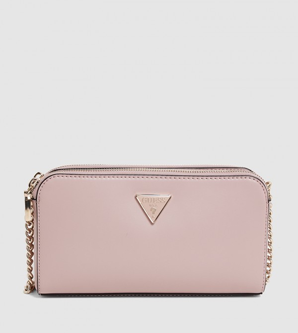 DARYNA Logo Detail Zippered Crossbody Bag