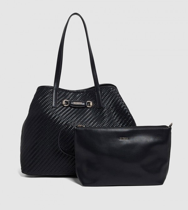 VIKKY II Basket Weave Tote Bag Set