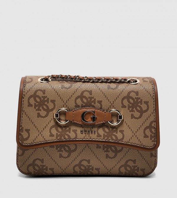 IZZY Logo Patterned Convertible Crossbody Bag
