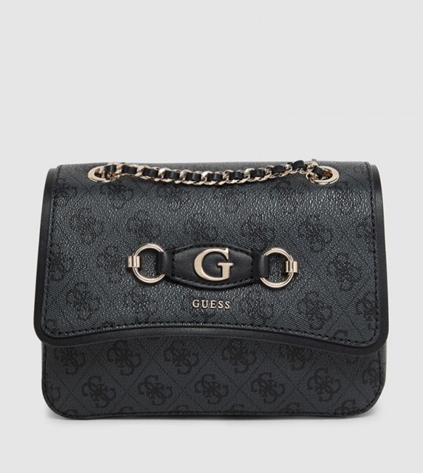 IZZY Logo Patterned Convertible Shoulder Bag