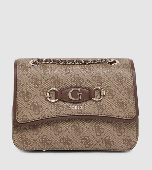 IZZY Logo Patterned Convertible Shoulder Bag