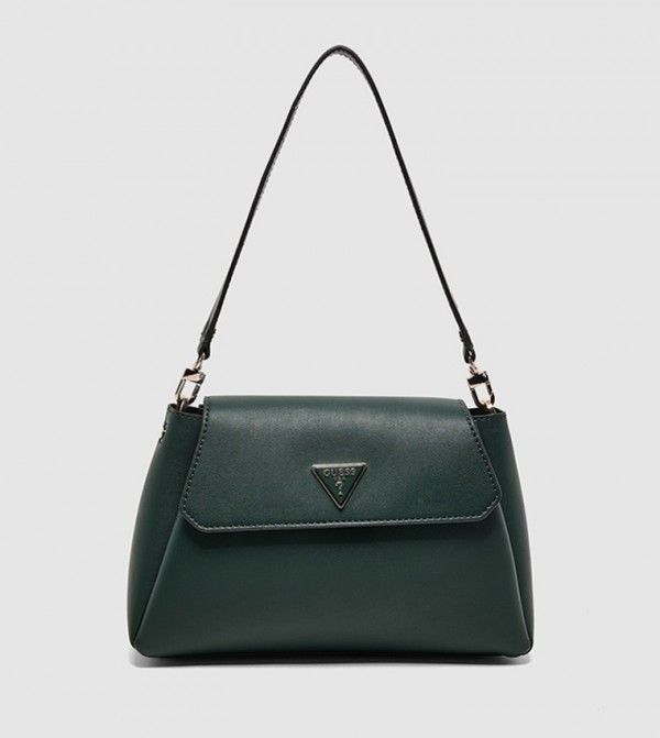 SORA Logo Embossed Flap Shoulder Bag