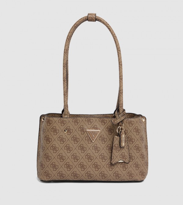 Logo Patterned Shoulder Bag