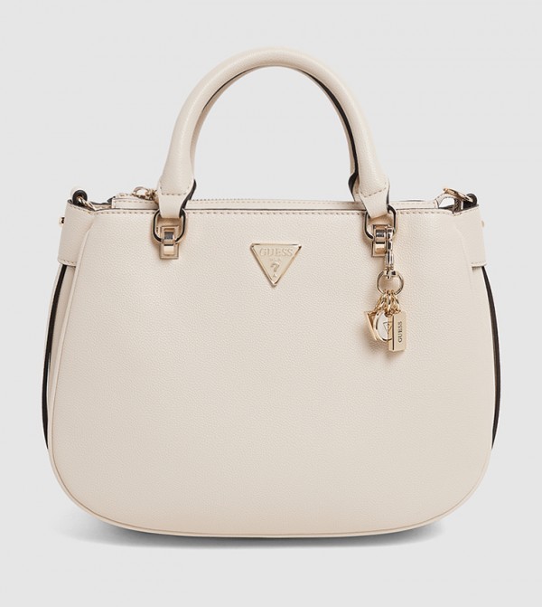 FEDORA Logo Detail Textured Satchel Bag
