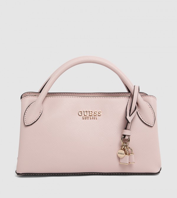 Textured Zippered Satchel Bag