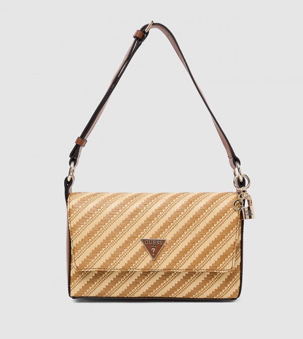SIMONA Patterned Flap Shoulder Bag