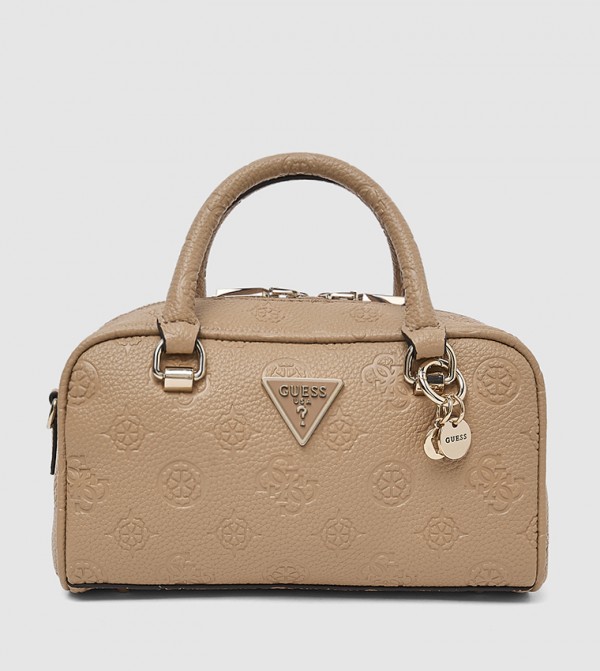 Textured Zippered Mini Satchel Bag