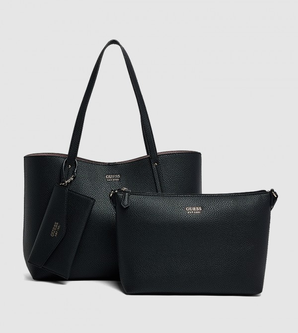 BRENTON Textured Tote Bag with Pouch