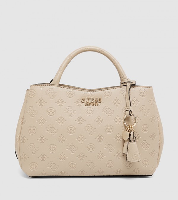 PHOEBE Monogram Debossed Satchel Bag