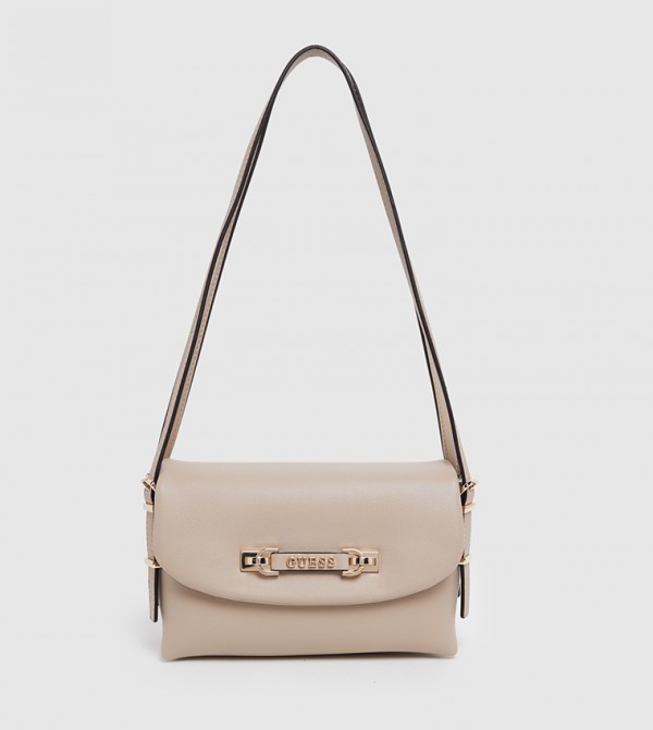 LEFIA Logo Detail Flap Shoulder Bag